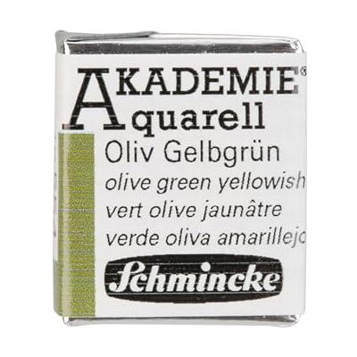Schmincke Akademie Peinture aquarelle ½ godet Jaune vert olive - Publicité Schmincke Akademie Peinture aquarelle ½ godet Jaune vert olive - Publicité