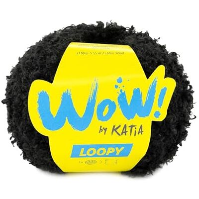 Katıa WOW! LOOPY de Katia en pelotes de 100 grammes et 60 mètres (153 Noir) - Publicité Katıa WOW! LOOPY de Katia en pelotes de 100 grammes et 60 mètres (153 Noir) - Publicité