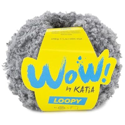 Katıa WOW! LOOPY de Katia en pelotes de 100 grammes et 60 mètres (154 Gris moyen) - Publicité Katıa WOW! LOOPY de Katia en pelotes de 100 grammes et 60 mètres (154 Gris moyen) - Publicité