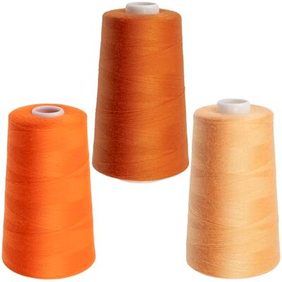 AERZETIX Lot de 3 bobines de fil à coudre 120 (40/2) 4000 m en polyester nuance orange pour travaux d'aiguille, couture, broderie, loisir et artisanat créatif - Publicité AERZETIX Lot de 3 bobines de fil à coudre 120 (40/2) 4000 m en polyester nuance orange pour travaux d'aiguille, couture, broderie, loisir et artisanat créatif - Publicité