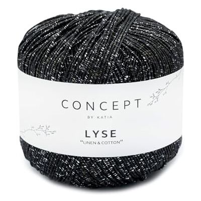 Katıa LYSE by Concept de Katia en pelotes de 50 g et 130 m Noir (54) - Publicité Katıa LYSE by Concept de Katia en pelotes de 50 g et 130 m Noir (54) - Publicité