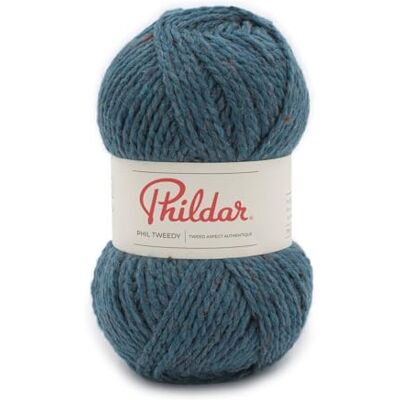 Phildar Pelote de Laine Phil Tweedy Laine à Crocheter et à Tricoter 20% LAINE,3% VISCOSE,77% ACRYLIQUE Aiguille n°6 Couleur BLEU - Publicité Phildar Pelote de Laine Phil Tweedy Laine à Crocheter et à Tricoter 20% LAINE,3% VISCOSE,77% ACRYLIQUE Aiguille n°6 Couleur BLEU - Publicité