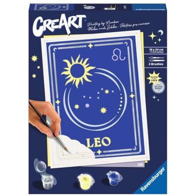 Ravensburger 23743 CreArt Peinture par numéros 23743-Zodiac Signe : Lion, Zodiaque Lion À partir de 14 Ans - Publicité Ravensburger 23743 CreArt Peinture par numéros 23743-Zodiac Signe : Lion, Zodiaque Lion À partir de 14 Ans - Publicité