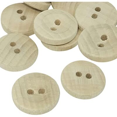AERZETIX C56484 Lot de 10 Boutons ronds en bois Ø15x4 mm à 2 trous 24L L24 couleur naturel diamètre de l'ouverture 2 mm mercerie couture vêtements artisanat mode décoration - Publicité AERZETIX C56484 Lot de 10 Boutons ronds en bois Ø15x4 mm à 2 trous 24L L24 couleur naturel diamètre de l'ouverture 2 mm mercerie couture vêtements artisanat mode décoration - Publicité