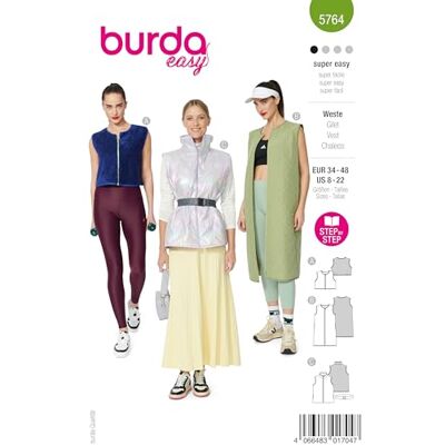 Burda Mondial Tissus - 5764 - Bleu - Patron de couture - Publicité Burda Mondial Tissus - 5764 - Bleu - Patron de couture - Publicité