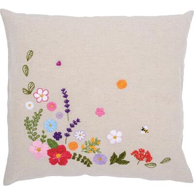 Vervaco Kit Housse De Coussin à Broder MONDE COLORÉ DE FLEURS Kit Broderie Pré-imprimé Pour Coussin Avec Fermeture Éclair DIY ca. 40 x 40 cm Set Loisir Créatif Deco Activité Manuelle Adulte Embroidery - Publicité Vervaco Kit Housse De Coussin à Broder MONDE COLORÉ DE FLEURS Kit Broderie Pré-imprimé Pour Coussin Avec Fermeture Éclair DIY ca. 40 x 40 cm Set Loisir Créatif Deco Activité Manuelle Adulte Embroidery - Publicité