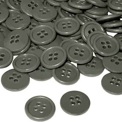 AERZETIX C56513 Lot de 100 Boutons à coudre ronds Ø15x3 mm à 4 trous couleur gris foncé 24L L24 en plastique ouverture 2 mm mercerie couture vêtements mode tricot décoration - Publicité AERZETIX C56513 Lot de 100 Boutons à coudre ronds Ø15x3 mm à 4 trous couleur gris foncé 24L L24 en plastique ouverture 2 mm mercerie couture vêtements mode tricot décoration - Publicité