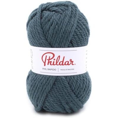 Phildar Pelote de Laine Phil Rapido Laine à Crocheter et à Tricoter 25% ACRYLIQUE,50% POLYAMIDE,25% LAINE PEIGNEE Aiguille n°7 Couleur BLEU - Publicité Phildar Pelote de Laine Phil Rapido Laine à Crocheter et à Tricoter 25% ACRYLIQUE,50% POLYAMIDE,25% LAINE PEIGNEE Aiguille n°7 Couleur BLEU - Publicité