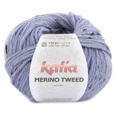 Katıa Merino TWEED de Katia en pelotes de 50 g et 80 mètres (319 Mauve clair) - Publicité Katıa Merino TWEED de Katia en pelotes de 50 g et 80 mètres (319 Mauve clair) - Publicité