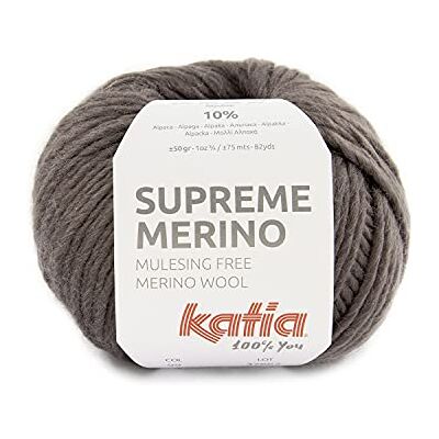 Katia Supreme Merino Laine de en pelote de 50 g et 75 m. Couleur : Berengena 99. Publicité Katia Supreme Merino Laine de en pelote de 50 g et 75 m. Couleur : Berengena 99. Publicité