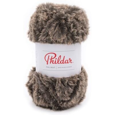 Phildar Pelote de Laine Phil Inuit Laine à Crocheter et à Tricoter 100% POLYESTER Aiguille n°8 Couleur MARRON - Publicité Phildar Pelote de Laine Phil Inuit Laine à Crocheter et à Tricoter 100% POLYESTER Aiguille n°8 Couleur MARRON - Publicité