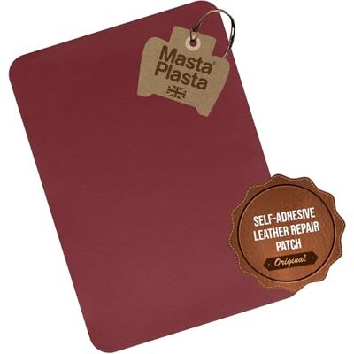 Patch de réparation en cuir auto-adhésif rouge MastaPlasta - Réparation cuir - Publicité Patch de réparation en cuir auto-adhésif rouge MastaPlasta - Réparation cuir - Publicité