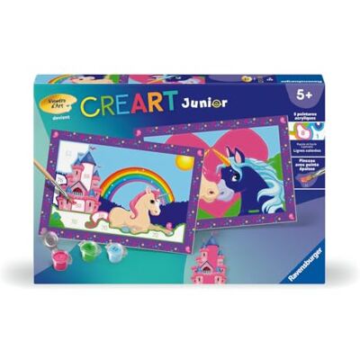 Ravensburger – CreArt Junior – Numéro d'art – Licornes – Kit de Peinture par numéros – Dès 5 Ans – 25799 - Publicité Ravensburger – CreArt Junior – Numéro d'art – Licornes – Kit de Peinture par numéros – Dès 5 Ans – 25799 - Publicité