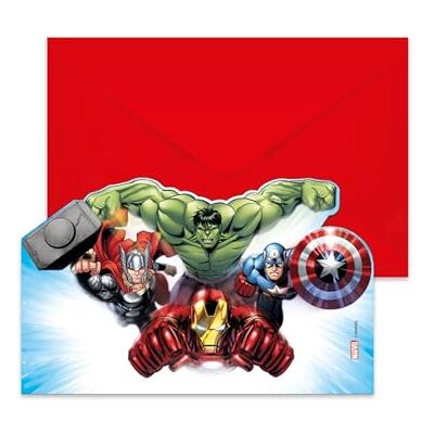 Procos Lot de 6 cartes d'invitation Avengers Infinity Stones - Publicité Procos Lot de 6 cartes d'invitation Avengers Infinity Stones - Publicité