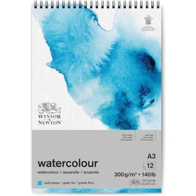 Bloc d'Aquarelle Winsor & Newton Spirale - A3 - Publicité Bloc d'Aquarelle Winsor & Newton Spirale - A3 - Publicité
