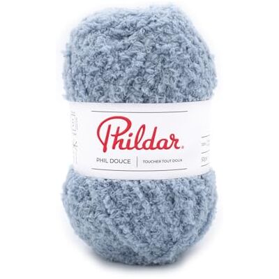 Phildar - Douce azur - Azur - Texture peluche - Fil - Publicité Phildar - Douce azur - Azur - Texture peluche - Fil - Publicité