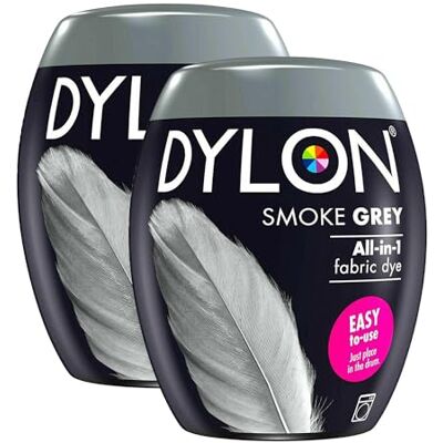 DYLON Lot de 2 capsules de teinture pour tissu Gris fumé 350 g - Publicité DYLON Lot de 2 capsules de teinture pour tissu Gris fumé 350 g - Publicité