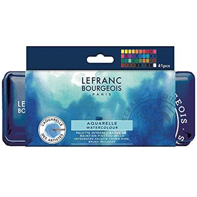 Lefranc Bourgeois Coffret d'aquarelle compact 40 godets - Fournitures artistiques - Publicité Lefranc Bourgeois Coffret d'aquarelle compact 40 godets - Fournitures artistiques - Publicité