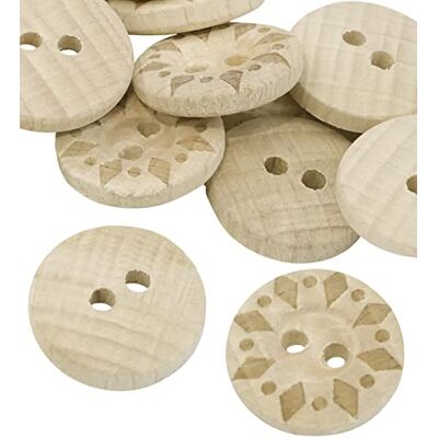 AERZETIX C56499 Lot de 10 Boutons à coudre ronds à motifs folkloriques en bois naturel Ø15x3.5 mm à 2 trous 24L L24 ouverture 2 mm pour artisanat mercerie couture vêtement décoration - Publicité AERZETIX C56499 Lot de 10 Boutons à coudre ronds à motifs folkloriques en bois naturel Ø15x3.5 mm à 2 trous 24L L24 ouverture 2 mm pour artisanat mercerie couture vêtement décoration - Publicité