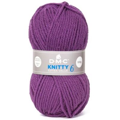 DMC Knitty 6 Pelote de 100 gr Très belle qualité, agréable à tricoter - Publicité DMC Knitty 6 Pelote de 100 gr Très belle qualité, agréable à tricoter - Publicité