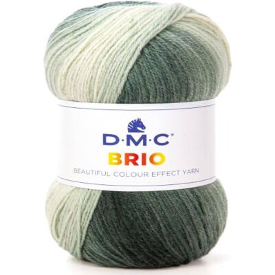 DMC - Brio 403 - blanc - vert - Yarn - Publicité DMC - Brio 403 - blanc - vert - Yarn - Publicité
