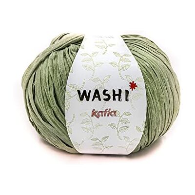 Katia Écheveaux en coton Washi de , 100 g et 100 m. Couleur menthe clair 138 - Publicité Katia Écheveaux en coton Washi de , 100 g et 100 m. Couleur menthe clair 138 - Publicité
