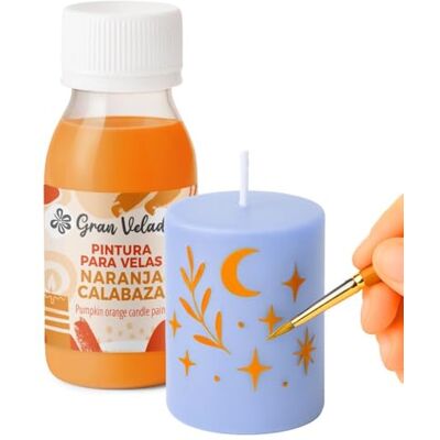 GRAN VELADA Peinture orange citrouille pour bougies 60 ml Peinture brillante pour travaux manuels Pigment pour bougies - Publicité GRAN VELADA Peinture orange citrouille pour bougies 60 ml Peinture brillante pour travaux manuels Pigment pour bougies - Publicité