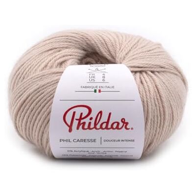 Phildar Pelote de Laine Phil Caresse Laine à Crocheter et à Tricoter 51% ACRYLIQUE,49% POLYAMIDE Aiguille n°4 Couleur BLANC - Publicité Phildar Pelote de Laine Phil Caresse Laine à Crocheter et à Tricoter 51% ACRYLIQUE,49% POLYAMIDE Aiguille n°4 Couleur BLANC - Publicité