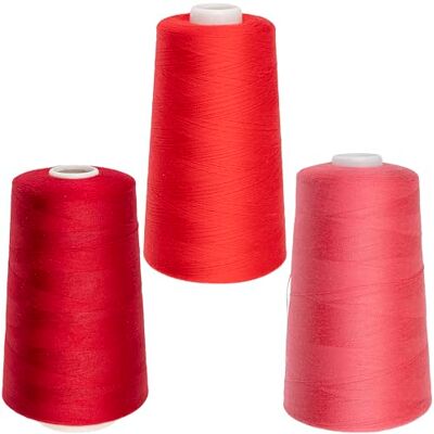 AERZETIX Lot de 3 bobines de fil à coudre 120 (40/2) 4000 m en polyester nuance rouge pour travaux d'aiguille, couture, broderie, loisir et artisanat créatif - Publicité AERZETIX Lot de 3 bobines de fil à coudre 120 (40/2) 4000 m en polyester nuance rouge pour travaux d'aiguille, couture, broderie, loisir et artisanat créatif - Publicité