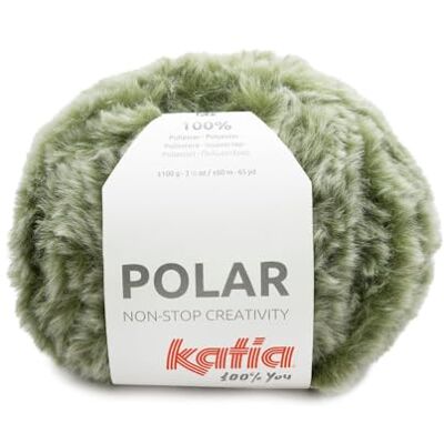 Katıa Polar est un fil de poil très doux et moelleux. Pour tricoter avec des aiguilles du 7-8 ou crochet du 6-8. (111 Vert-Blanc) - Publicité Katıa Polar est un fil de poil très doux et moelleux. Pour tricoter avec des aiguilles du 7-8 ou crochet du 6-8. (111 Vert-Blanc) - Publicité