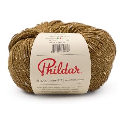 Phildar Pelote de Laine Phil Couture Ete Laine à Crocheter et à Tricoter 64% COTON,2% POLYAMIDE,34% POLYESTER METALLISE Aiguille n°3 Couleur VERT - Publicité Phildar Pelote de Laine Phil Couture Ete Laine à Crocheter et à Tricoter 64% COTON,2% POLYAMIDE,34% POLYESTER METALLISE Aiguille n°3 Couleur VERT - Publicité