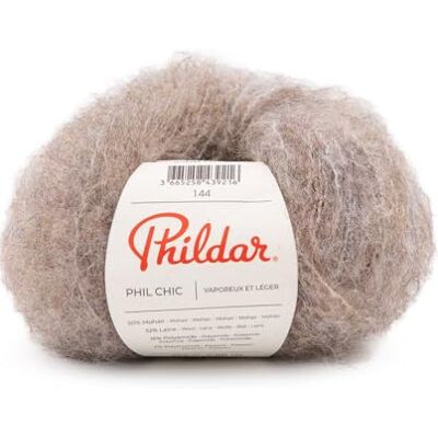 Phildar Pelote de Laine Phil Chic Laine à Crocheter et à Tricoter 32% LAINE,16% POLYAMIDE,2% ELASTHANNE,50% KID MOHAIR Aiguille n°6 Couleur MARRON - Publicité Phildar Pelote de Laine Phil Chic Laine à Crocheter et à Tricoter 32% LAINE,16% POLYAMIDE,2% ELASTHANNE,50% KID MOHAIR Aiguille n°6 Couleur MARRON - Publicité