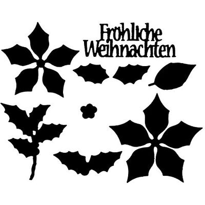 ideen mit herz Lot de 9 matrices de gaufrage et de découpe Poinsettia 3D - Publicité ideen mit herz Lot de 9 matrices de gaufrage et de découpe Poinsettia 3D - Publicité