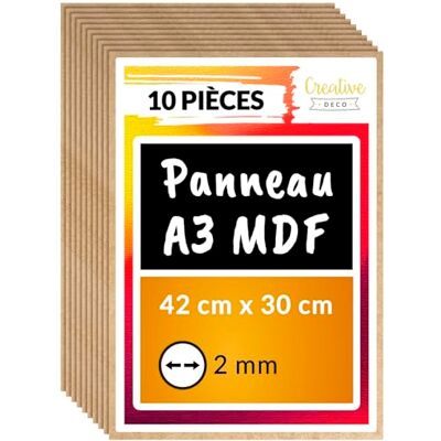 Panneau MDF créatif 10xA3 - Gravure laser & Pirogravure DIY - Publicité Panneau MDF créatif 10xA3 - Gravure laser & Pirogravure DIY - Publicité