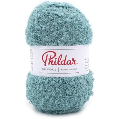 Phildar - Douce - Bleu turquoise - 100% Angora - Fil - Publicité Phildar - Douce - Bleu turquoise - 100% Angora - Fil - Publicité