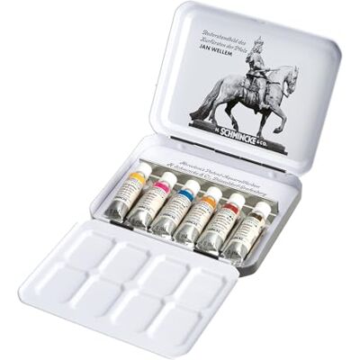 Schmincke HORADAM Aquarelle, boîte en métal, édition spéciale, kit de voyage Jan Wellem, 6 tubes de 5 ml, 3 tons spéciaux, historique, 74 673 097, peintures aquarelles les plus fines pour artiste - Publicité Schmincke HORADAM Aquarelle, boîte en métal, édition spéciale, kit de voyage Jan Wellem, 6 tubes de 5 ml, 3 tons spéciaux, historique, 74 673 097, peintures aquarelles les plus fines pour artiste - Publicité