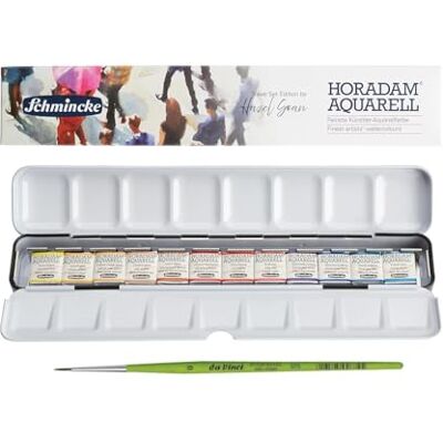 Schmincke Aquarelle Horodam Boîte de 12 aquarelles, HORADAM Set de Peinture Aquarelle,Sélection Classic - Publicité Schmincke Aquarelle Horodam Boîte de 12 aquarelles, HORADAM Set de Peinture Aquarelle,Sélection Classic - Publicité