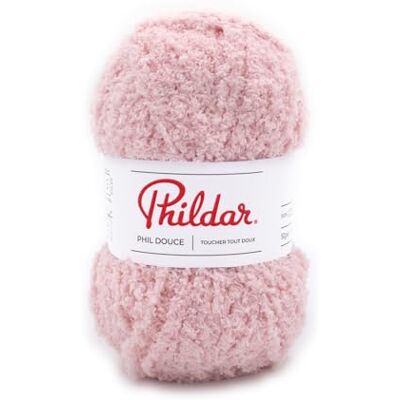 PHILDAR - Douce Rose Clair - rose clair - fil peluche - yarn - Publicité PHILDAR - Douce Rose Clair - rose clair - fil peluche - yarn - Publicité