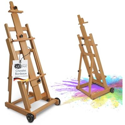 Artina chevalet atelier peinture en bois de hêtre avec support inclinaison - Publicité Artina chevalet atelier peinture en bois de hêtre avec support inclinaison - Publicité