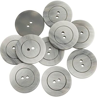 AERZETIX C65628 Lot de 10 Boutons à coudre plats ronds Ø25x3.6 mm à 2 trous 40L L40 couleur gris en plastique ouverture Ø2.4 mm mercerie couture vêtements confection tissu aiguille - Publicité AERZETIX C65628 Lot de 10 Boutons à coudre plats ronds Ø25x3.6 mm à 2 trous 40L L40 couleur gris en plastique ouverture Ø2.4 mm mercerie couture vêtements confection tissu aiguille - Publicité