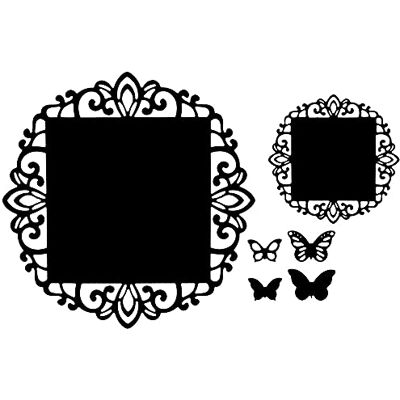 ideen mit herz Lot de 6 Matrices de Découpe et Pochoirs de Gaufrage Motif : Napperons et Papillons - Publicité ideen mit herz Lot de 6 Matrices de Découpe et Pochoirs de Gaufrage Motif : Napperons et Papillons - Publicité