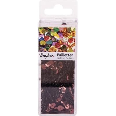 Rayher Sequins paillettes 6 mm Brun foncé 4000 pcs - Publicité Rayher Sequins paillettes 6 mm Brun foncé 4000 pcs - Publicité