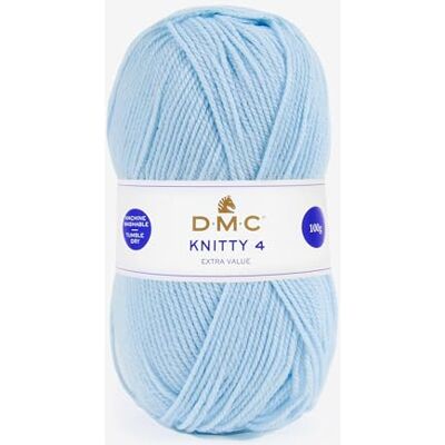 DMC Knitty 4 Fil à tricoter 100% acrylique Pelote 50 g 140 m - Publicité DMC Knitty 4 Fil à tricoter 100% acrylique Pelote 50 g 140 m - Publicité