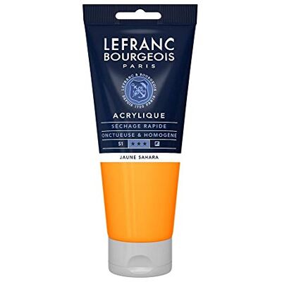 Lefranc Bourgeois Acrylique Fine Tube 200ml Jaune Sahara - Publicité Lefranc Bourgeois Acrylique Fine Tube 200ml Jaune Sahara - Publicité