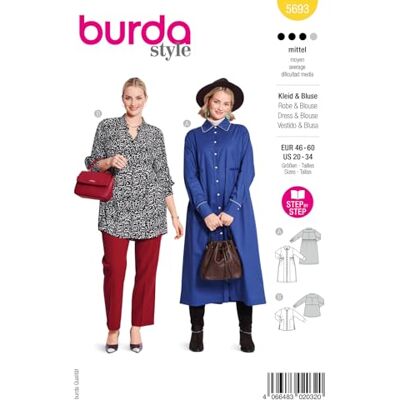 burdastyle Patron Burda 5693 Robe et chemisier - Publicité burdastyle Patron Burda 5693 Robe et chemisier - Publicité