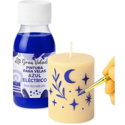 GRAN VELADA Peinture bleue électrique pour bougies 60 ml Peinture brillante pour travaux manuels Pigment pour bougies - Publicité GRAN VELADA Peinture bleue électrique pour bougies 60 ml Peinture brillante pour travaux manuels Pigment pour bougies - Publicité