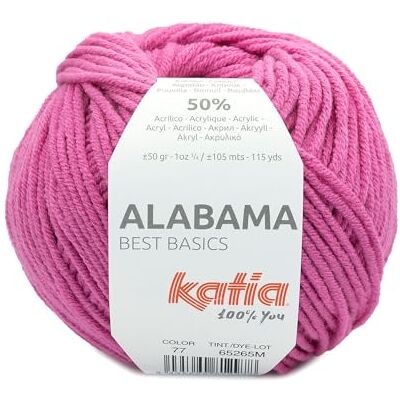 Katıa Alabama Katia acrylique en pelotes de 50 g et 105 mètres (Fuchsia (77) - Publicité Katıa Alabama Katia acrylique en pelotes de 50 g et 105 mètres (Fuchsia (77) - Publicité