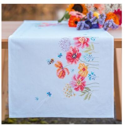 Vervaco Kit Point De Croix Pré-Imprimé Chemin De TableCOQUELICOTS Broderie Kit Complet Adulte Loisir Créatif Maison Decoration Manuelle Table Cadeou DIY 35 x 95 cm Cross Stitch Embroidery - Publicité Vervaco Kit Point De Croix Pré-Imprimé Chemin De TableCOQUELICOTS Broderie Kit Complet Adulte Loisir Créatif Maison Decoration Manuelle Table Cadeou DIY 35 x 95 cm Cross Stitch Embroidery - Publicité