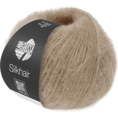 Lana Grossa Silkhair Fil à dentelle fine en Superkid mohair avec soie Fil à tricoter à la main en 70 % mohair (Superkid) et 30 % soie 25 g Pour tricot et crochet 210 m - Publicité Lana Grossa Silkhair Fil à dentelle fine en Superkid mohair avec soie Fil à tricoter à la main en 70 % mohair (Superkid) et 30 % soie 25 g Pour tricot et crochet 210 m - Publicité