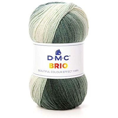 DMC - Brio 403 - blanc - vert - Yarn - Publicité DMC - Brio 403 - blanc - vert - Yarn - Publicité